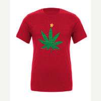 Christmas Tree Leaf — Premium Tee / Red