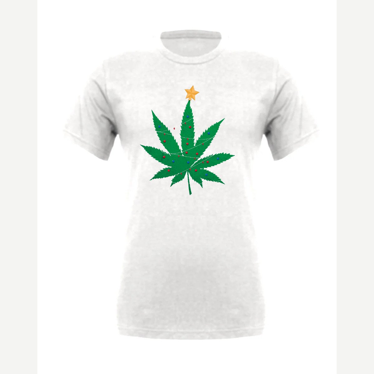 Christmas Tree Leaf — Premium Tee / White