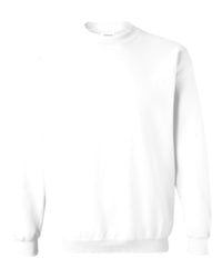 Classic Custom Crewneck Sweatshirt (Gildan 18000) - White