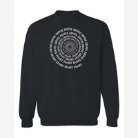 Coffee Spiral — Crewneck Sweatshirt / Black