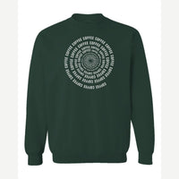 Coffee Spiral — Crewneck Sweatshirt / Forest Green