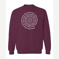 Coffee Spiral — Crewneck Sweatshirt / Maroon