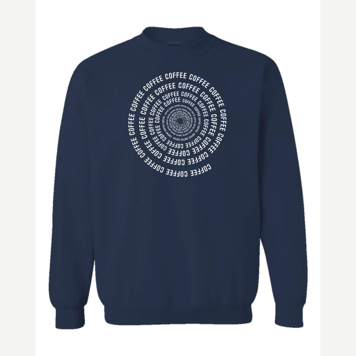 Coffee Spiral — Crewneck Sweatshirt / Navy