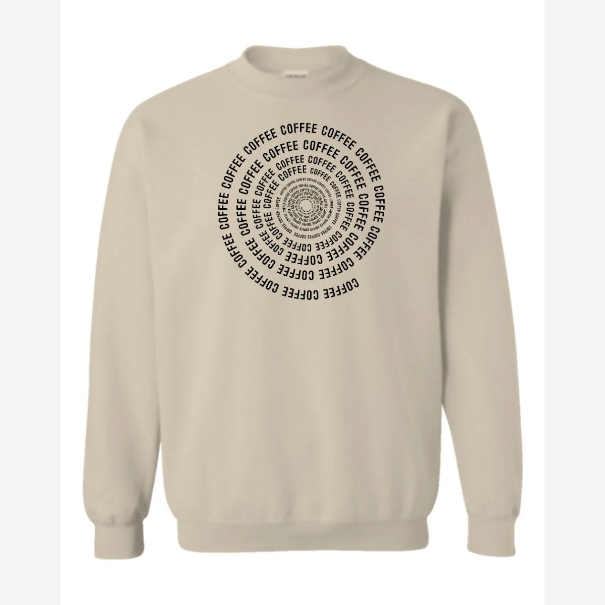 Coffee Spiral — Crewneck Sweatshirt / Sand