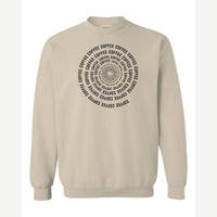 Coffee Spiral — Crewneck Sweatshirt / Sand