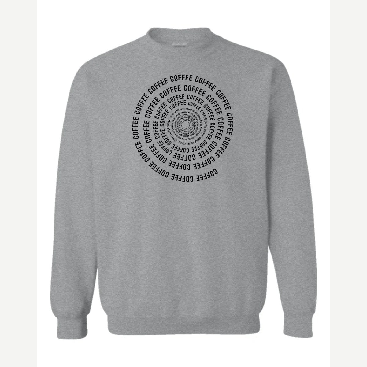 Coffee Spiral — Crewneck Sweatshirt / Sport Grey