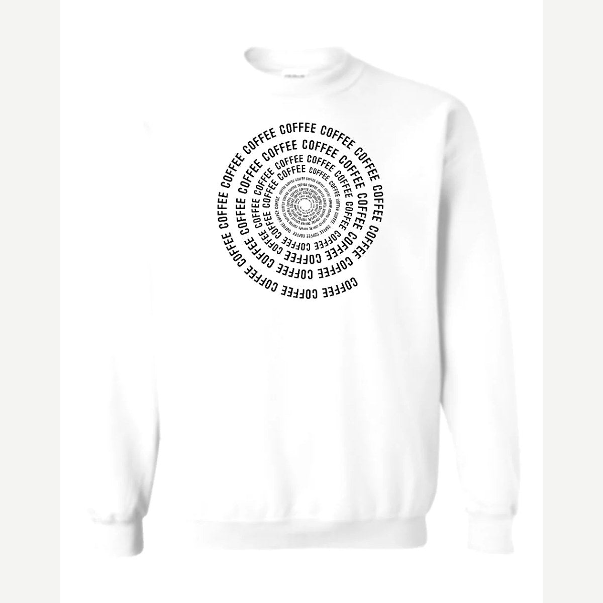 Coffee Spiral — Crewneck Sweatshirt / White
