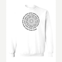 Coffee Spiral — Crewneck Sweatshirt / White