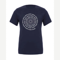 Coffee Spiral — Premium Tee / Navy