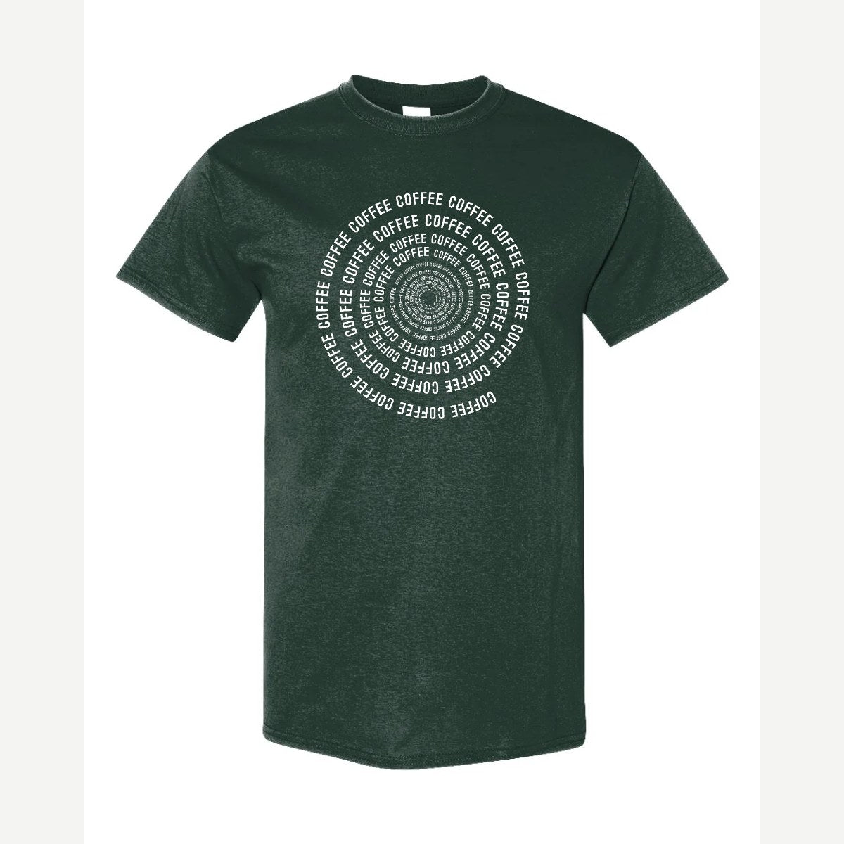 Coffee Spiral — Classic Tee / Forest Green