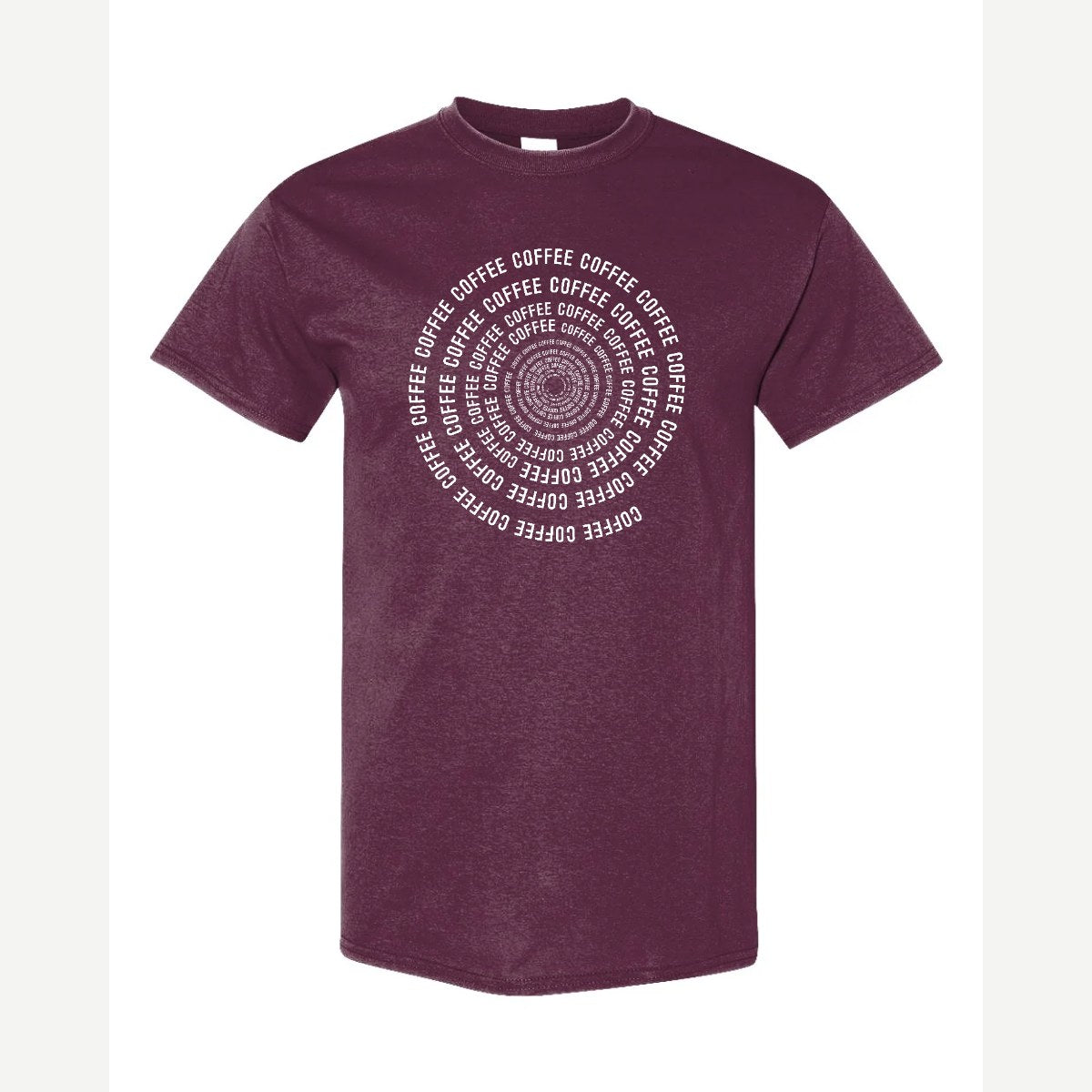 Coffee Spiral — Classic Tee / Maroon
