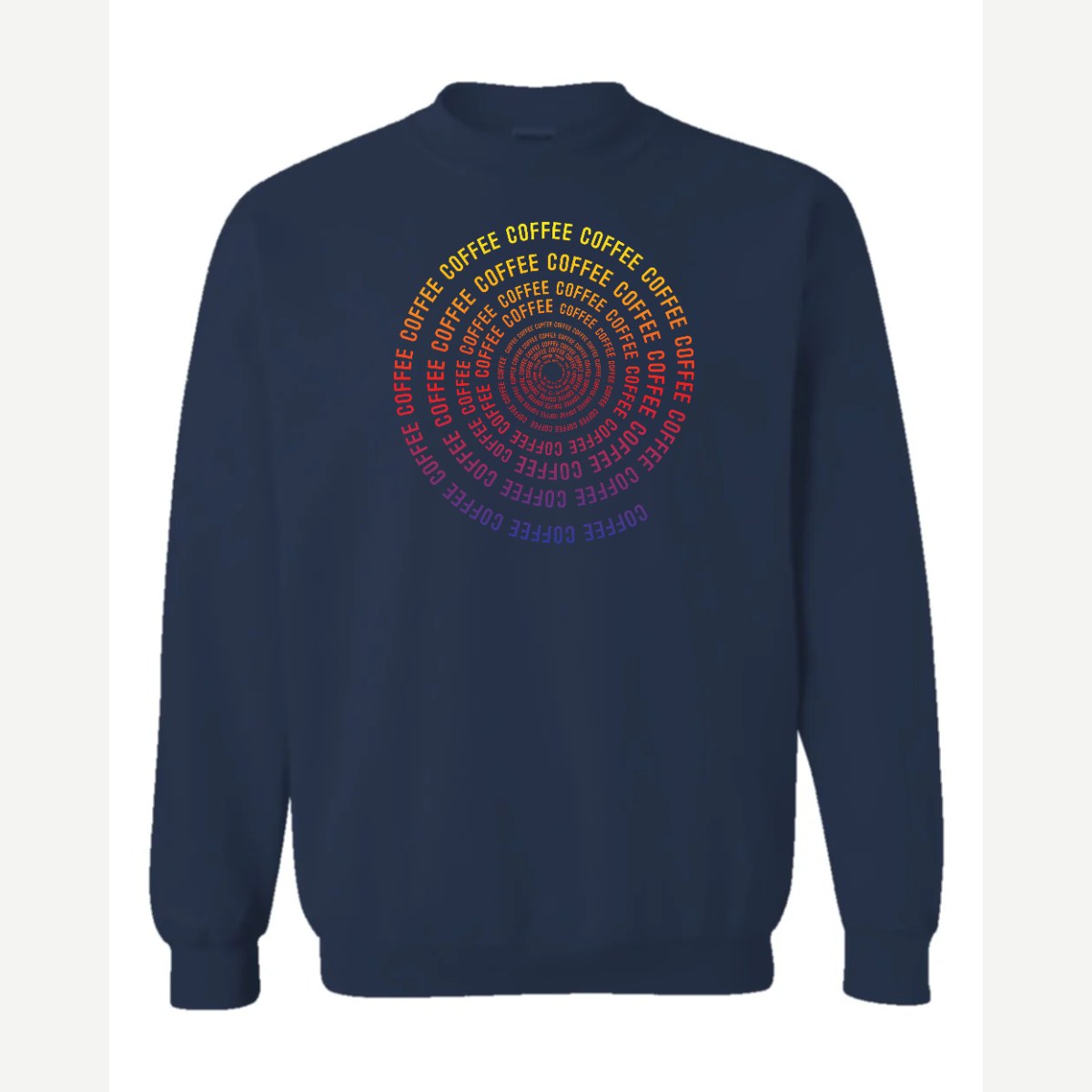 CoffeeCoffeeCoffee — Crewneck Sweatshirt / Navy