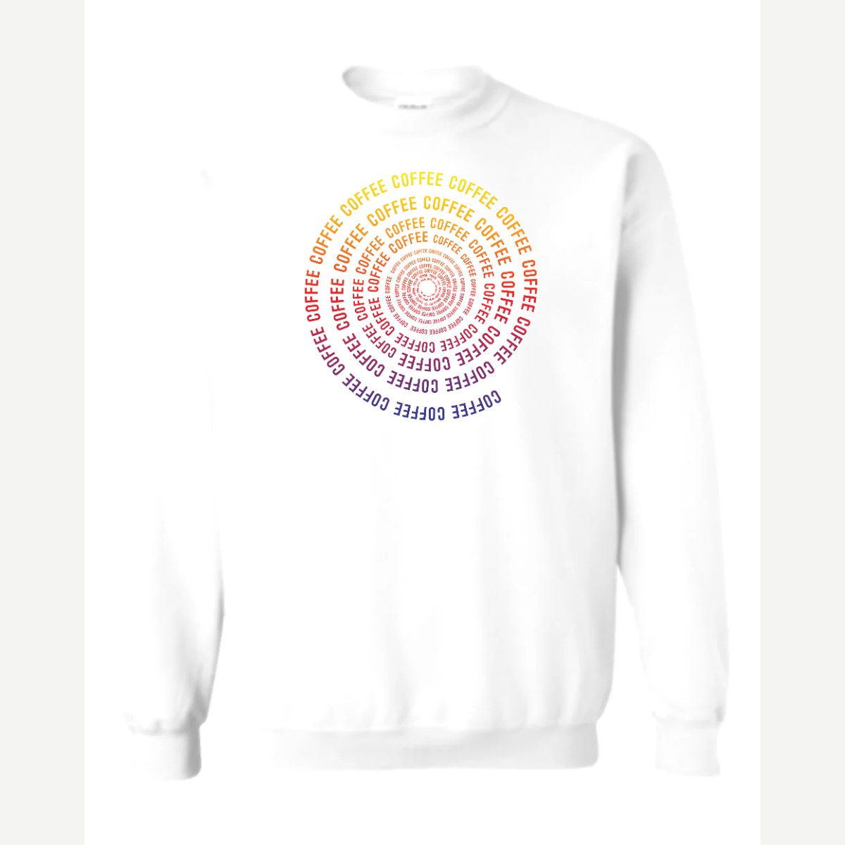 CoffeeCoffeeCoffee — Crewneck Sweatshirt / White