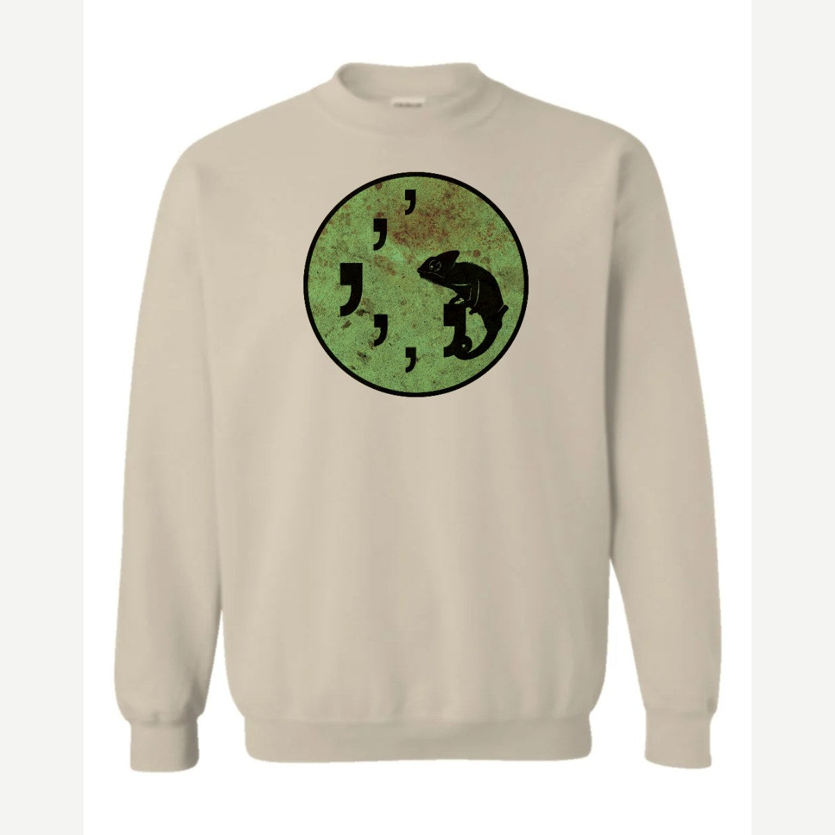 Comma Chameleon — Crewneck Sweatshirt / Sand