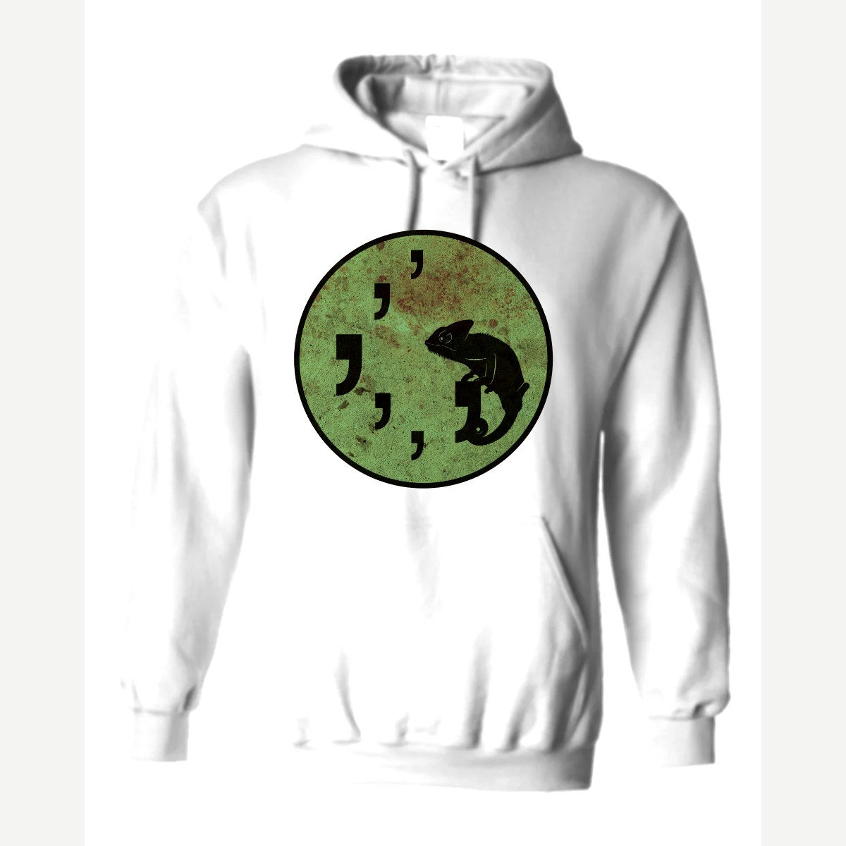 Comma Chameleon — Hoodie / White