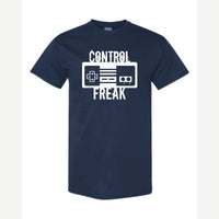 Control Freak (Retro Game Controller) — Classic Tee / Navy