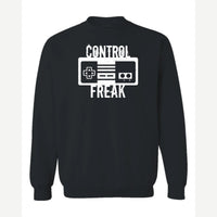 Control Freak (Retro Game Controller) — Crewneck Sweatshirt / Black