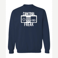 Control Freak (Retro Game Controller) — Crewneck Sweatshirt / Navy