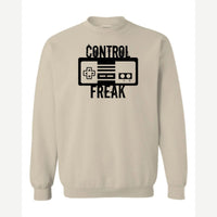 Control Freak (Retro Game Controller) — Crewneck Sweatshirt / Sand
