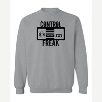 Control Freak (Retro Game Controller) — Crewneck Sweatshirt / Sport Grey