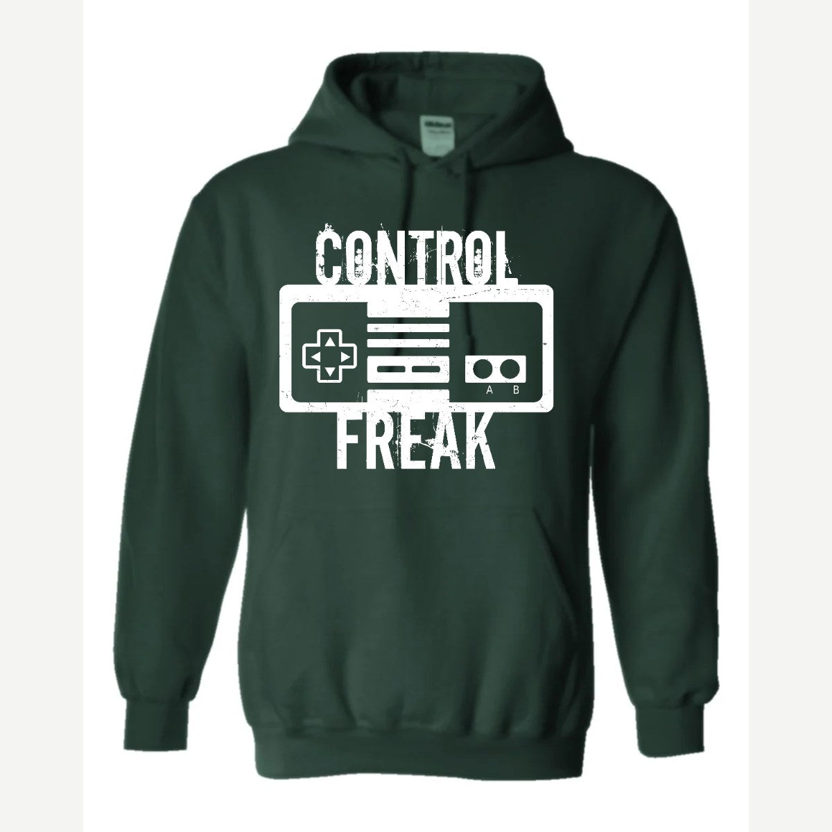 Control Freak (Retro Game Controller) — Hoodie / Forest Green