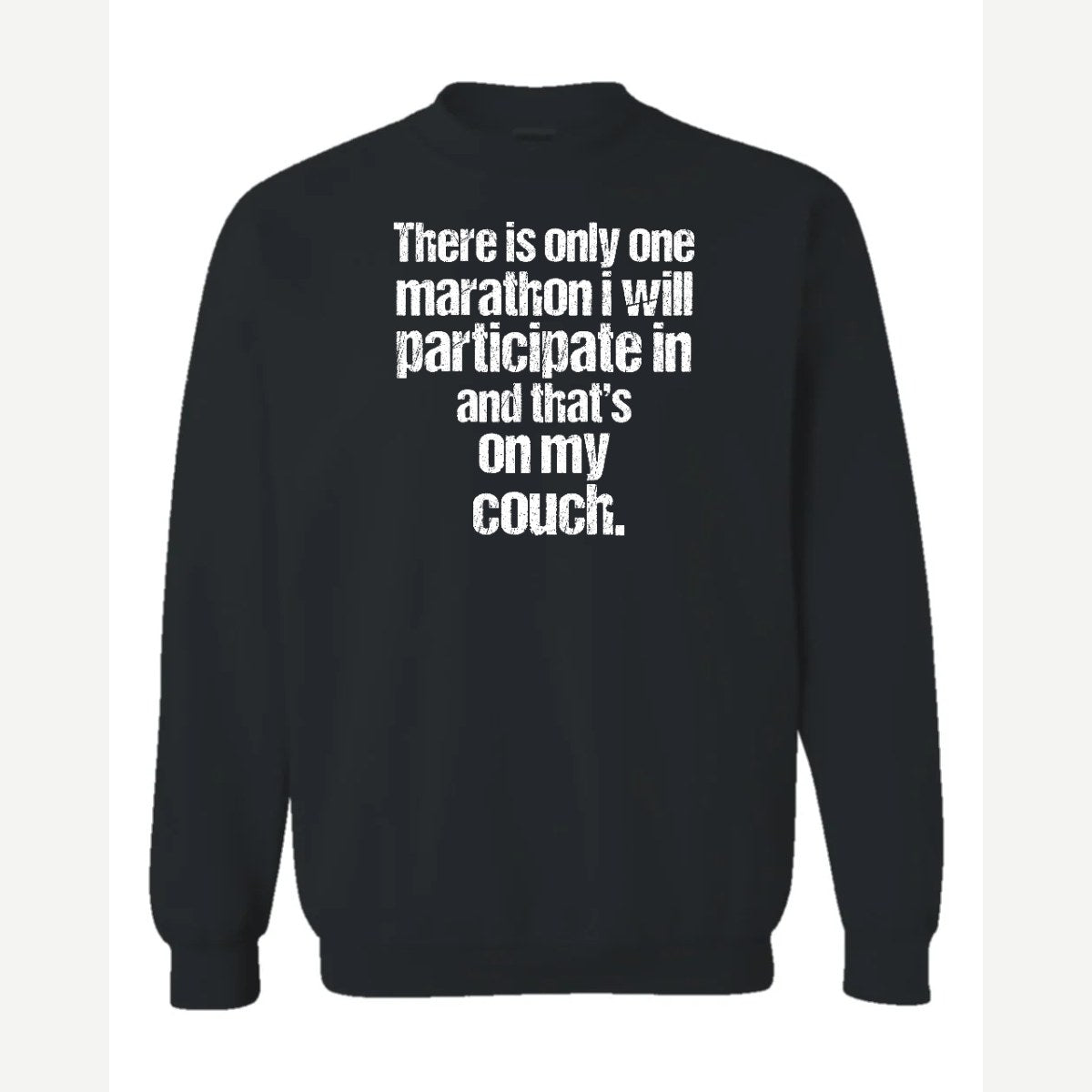 Couch Marathon — Crewneck Sweatshirt / Black