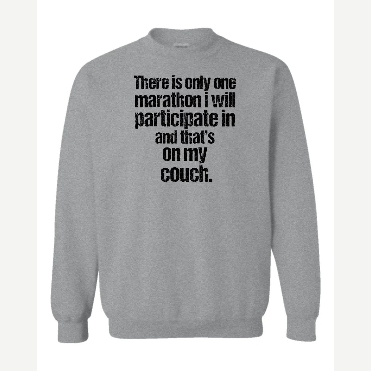 Couch Marathon — Crewneck Sweatshirt / Sport Grey