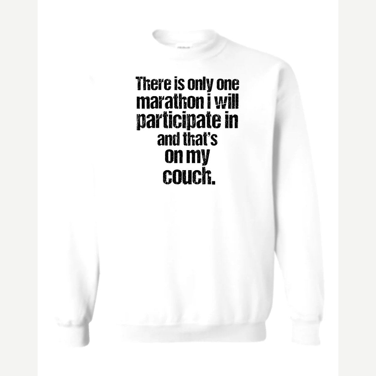 Couch Marathon — Crewneck Sweatshirt / White