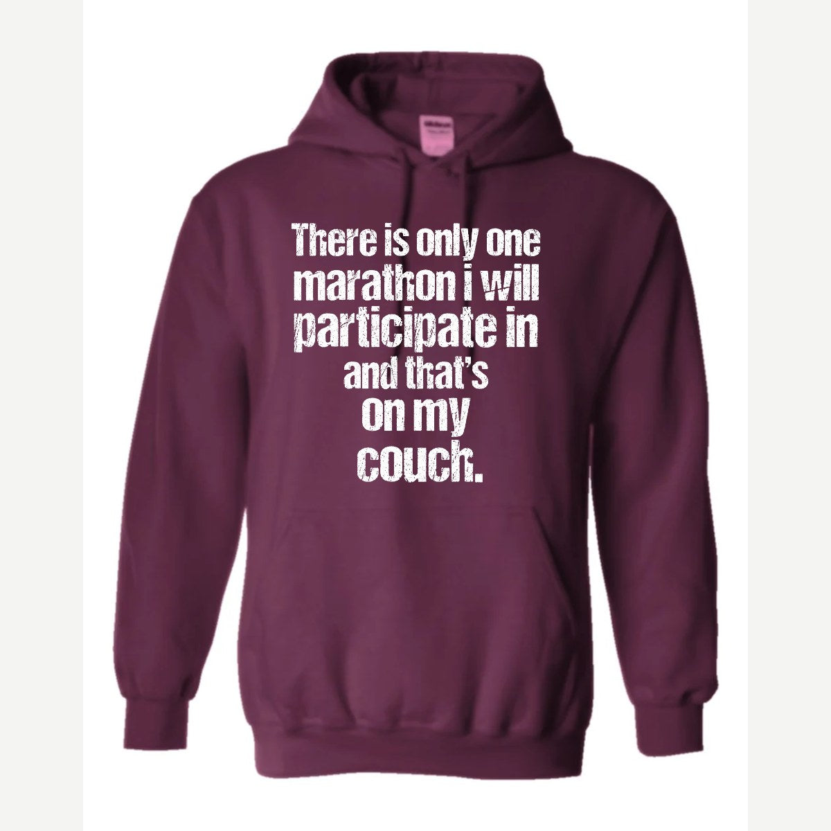 Couch Marathon — Hoodie / Maroon