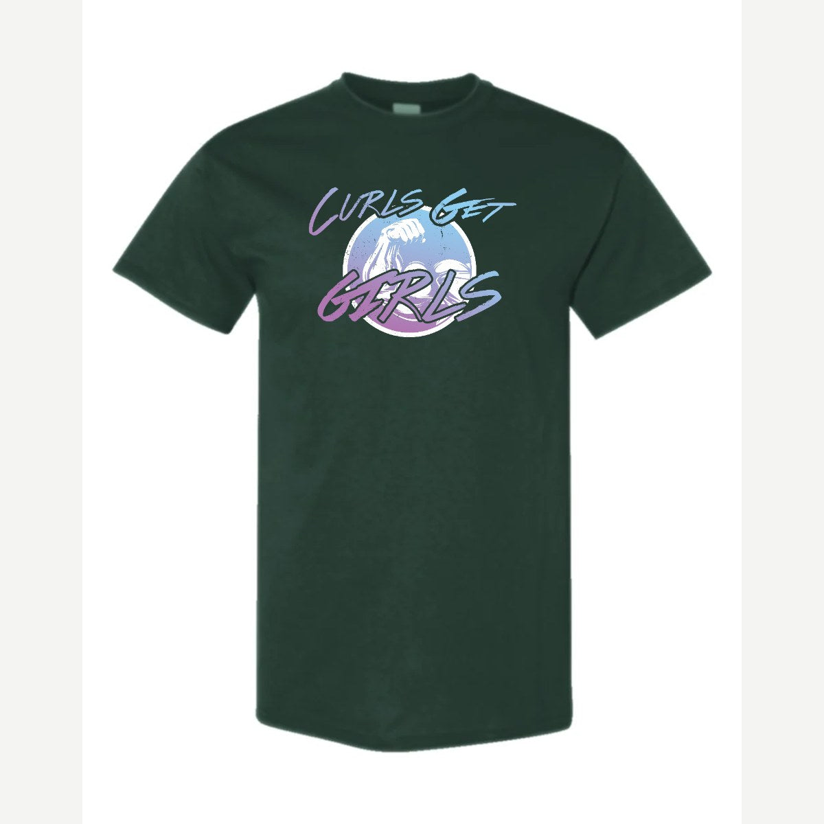 Curls Get Girls — Classic Tee / Forest Green