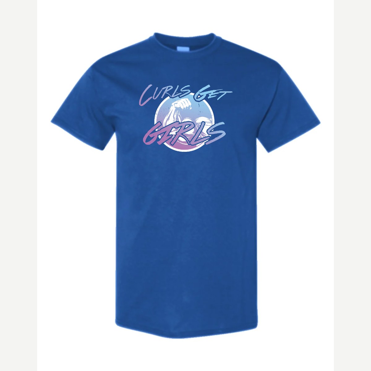 Curls Get Girls — Classic Tee / Royal