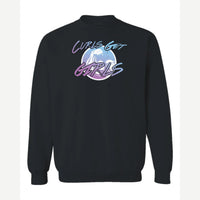 Curls Get Girls — Crewneck Sweatshirt / Black