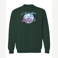 Curls Get Girls — Crewneck Sweatshirt / Forest Green