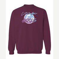 Curls Get Girls — Crewneck Sweatshirt / Maroon