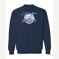 Curls Get Girls — Crewneck Sweatshirt / Navy
