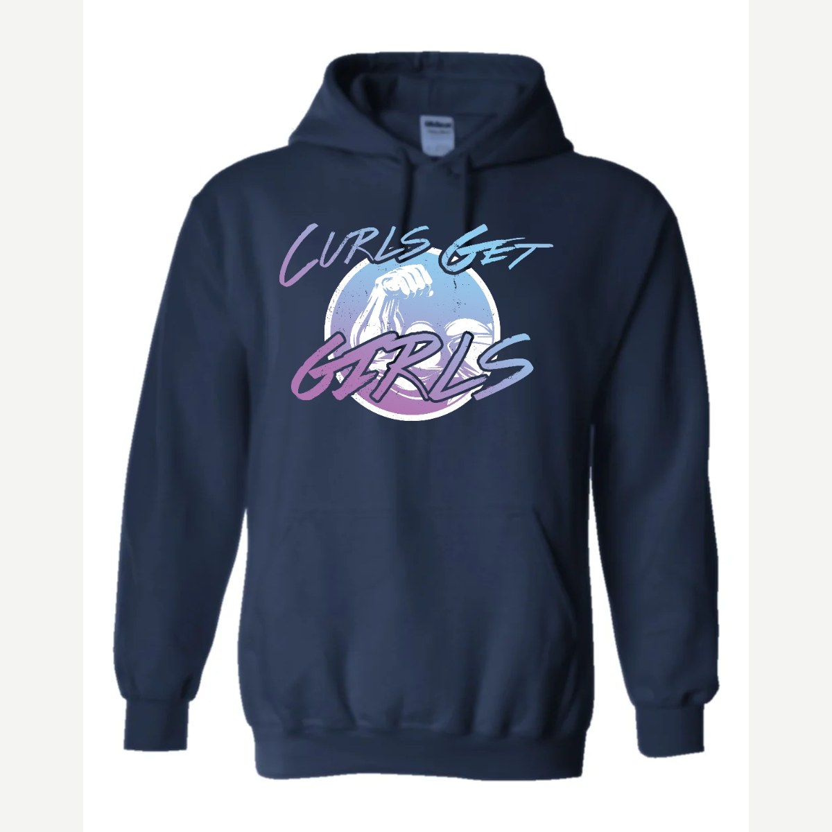 Curls Get Girls — Hoodie / Navy