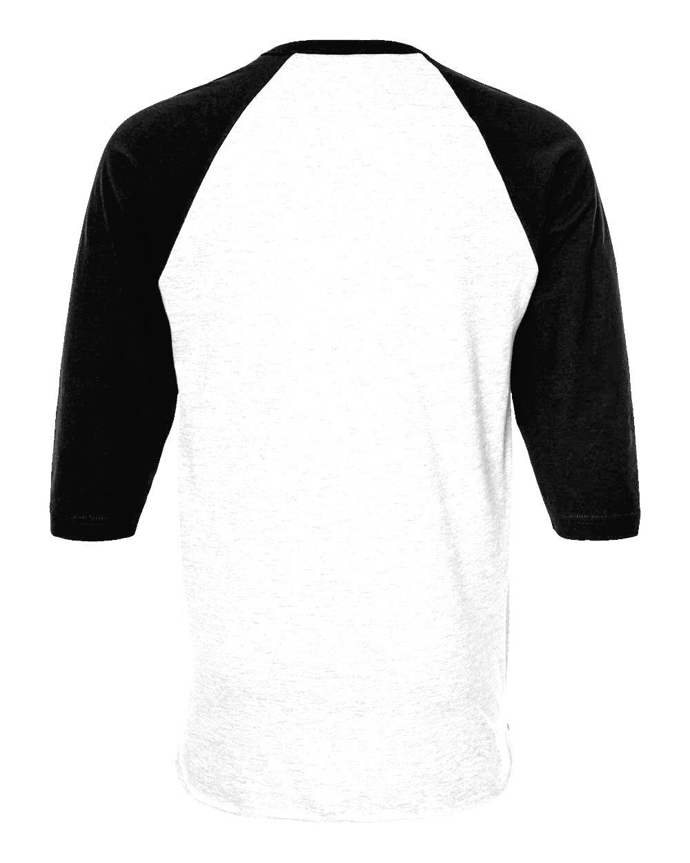 Custom 3/4 Sleeve Raglan Baseball Tee (Tultex 245) - White/Black (back)