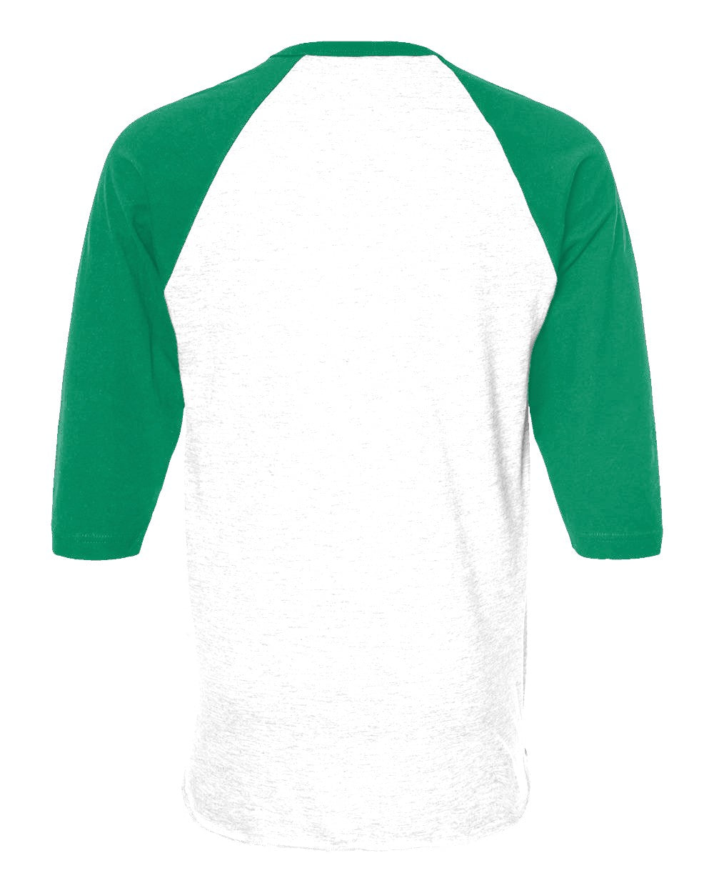 Custom 3/4 Sleeve Raglan Baseball Tee (Tultex 245) - White/Kelly (back)