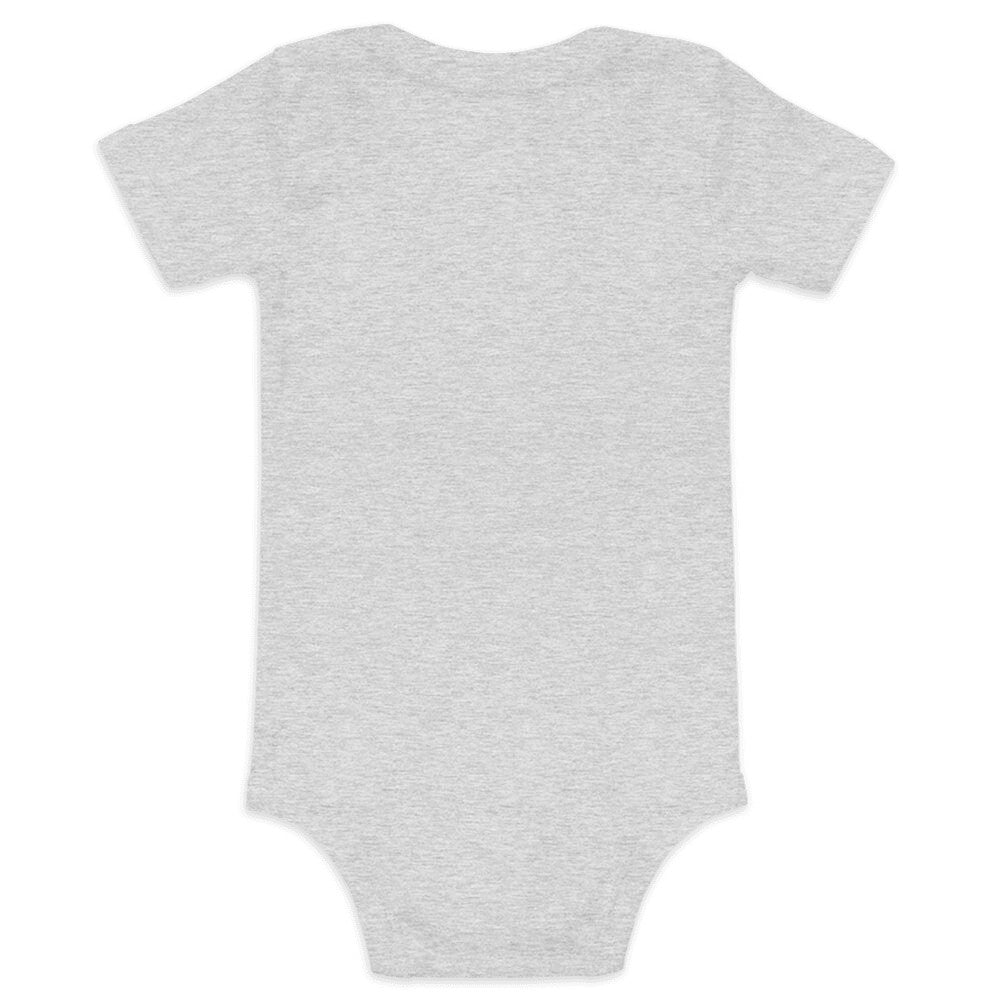 Custom Baby Bodysuit (Bella+Canvas 100B) - Athletic Heather (back)