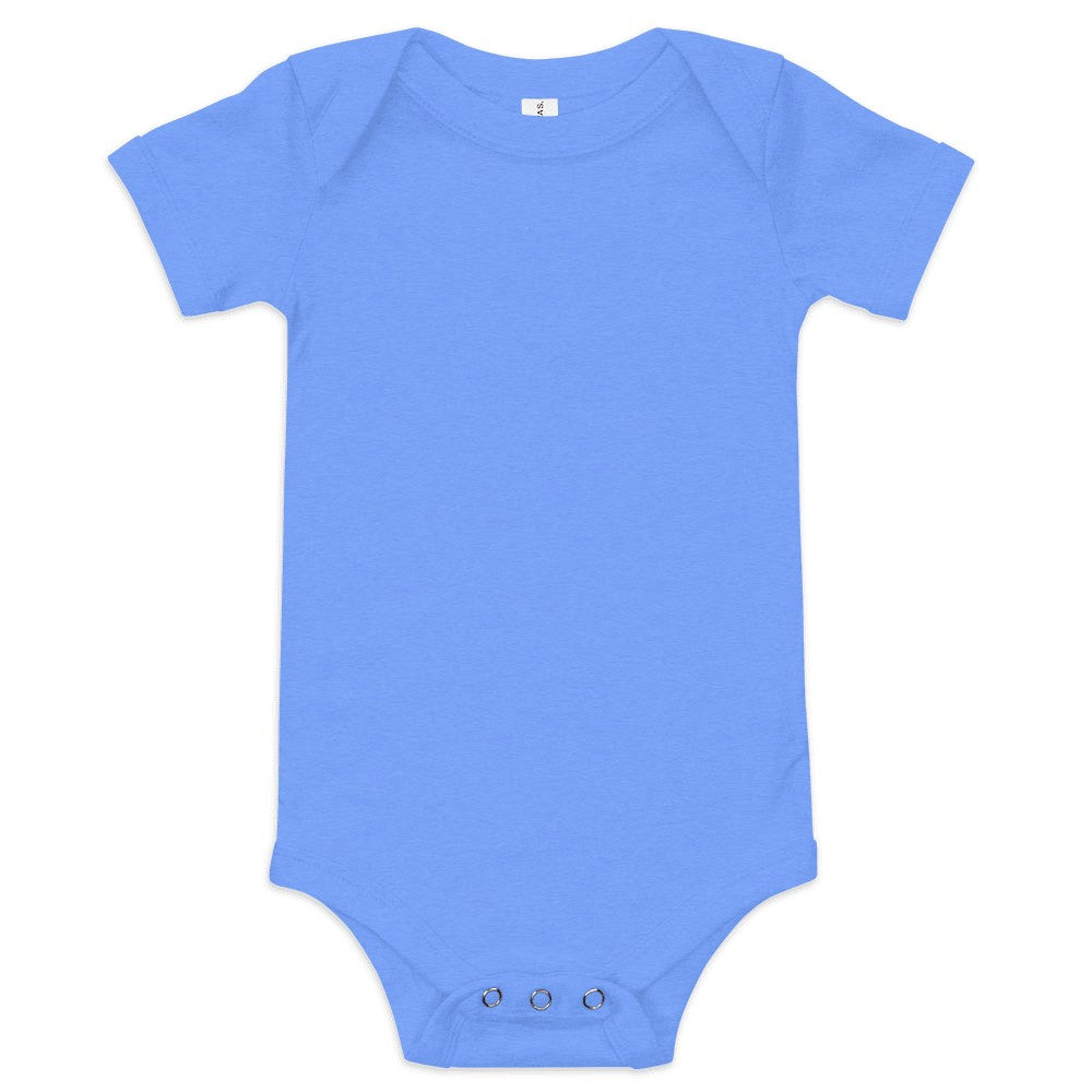 Custom Baby Bodysuit (Bella+Canvas 100B) - Heather Columbia Blue