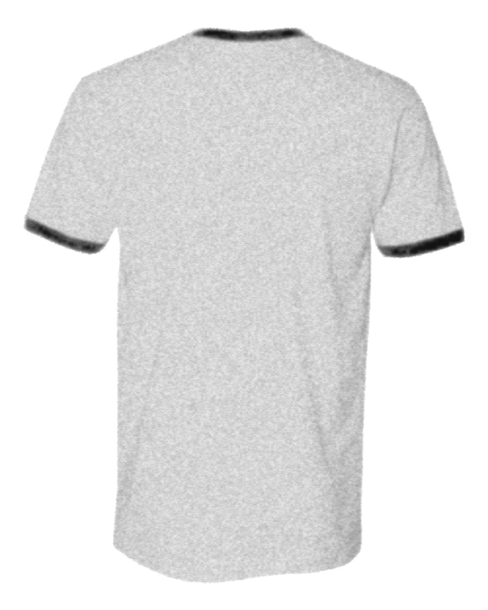 Custom Ringer T-Shirt (Next Level 3604) - Heather Gray / Black (back)