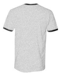 Custom Ringer T-Shirt (Next Level 3604) - Heather Gray / Black (back)