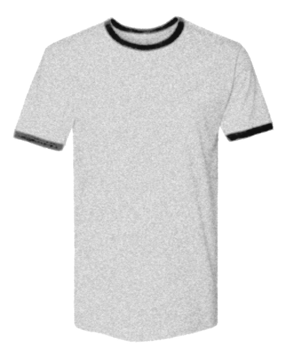 Custom Ringer T-Shirt (Next Level 3604) - Heather Gray / Black
