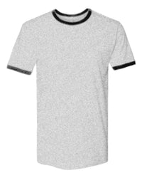 Custom Ringer T-Shirt (Next Level 3604) - Heather Gray / Black