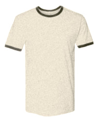 Custom Ringer T-Shirt (Next Level 3604) - Natural / Forest Green