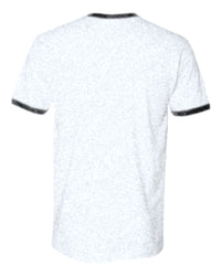Custom Ringer T-Shirt (Next Level 3604) - White / Black (back)