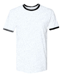 Custom Ringer T-Shirt (Next Level 3604) - White / Black
