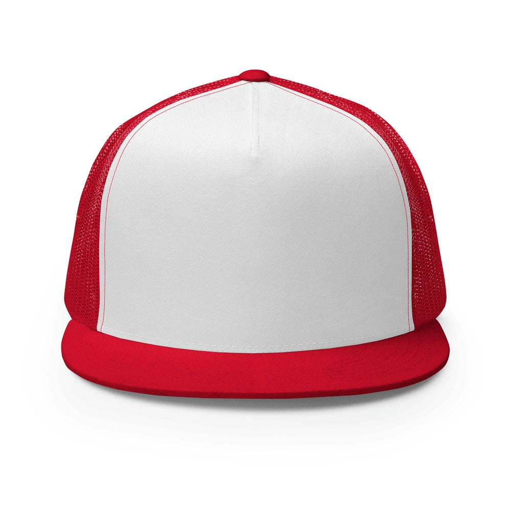 Custom Trucker Hat (Yupoong 6006) - Red/ White/ Red