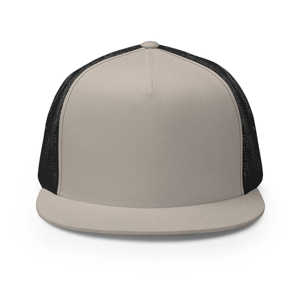 Custom Trucker Hat (Yupoong 6006) - Silver/ Black