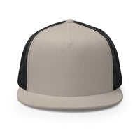 Custom Trucker Hat (Yupoong 6006) - Silver/ Black